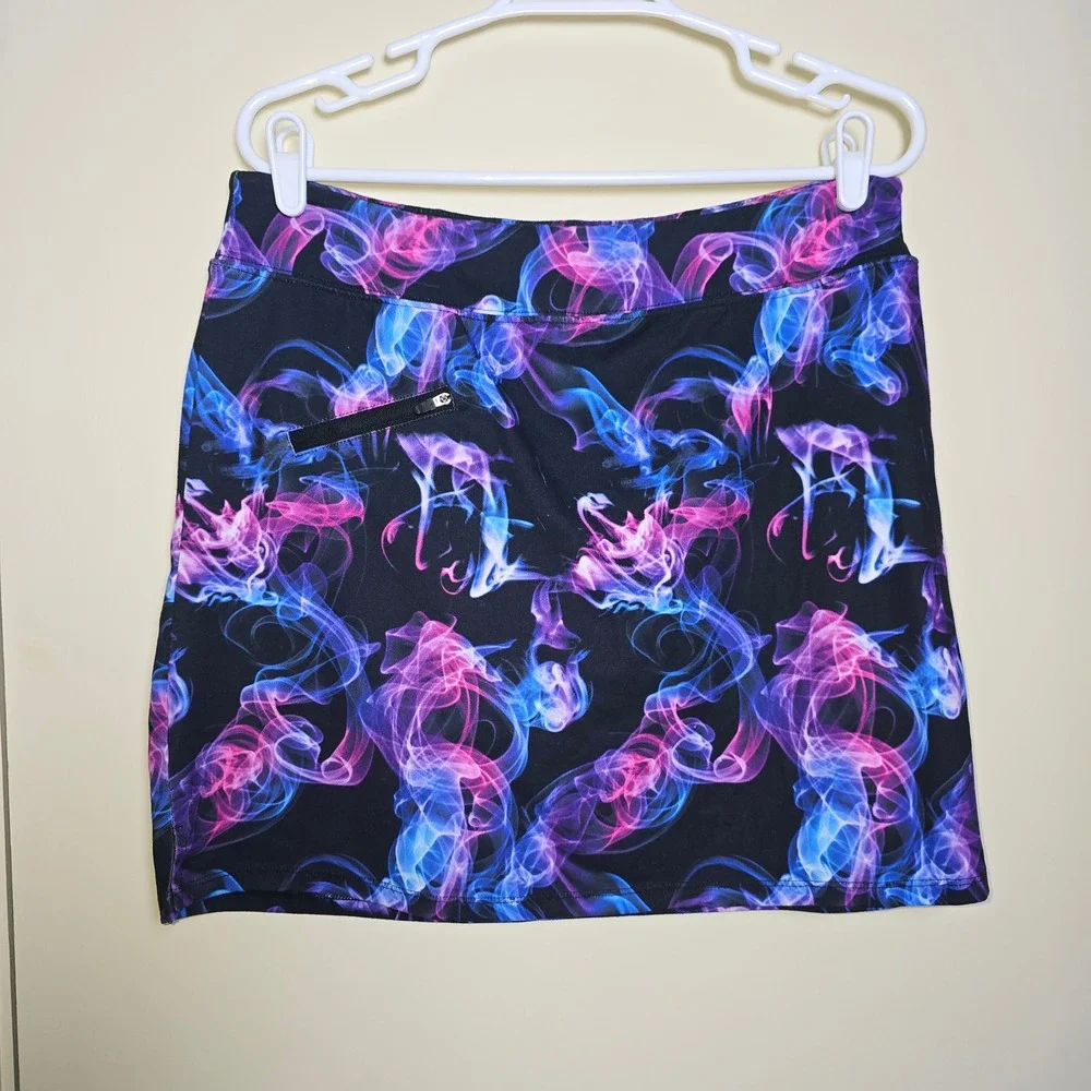 Ladies Women Water Aqua Athletic‎ Skort Large Ryandrew pockets Blue Pink Purple